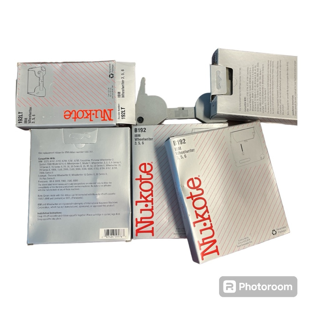 Type writer ribbons & correction lift off tape compatible w/IBM,Lexmark